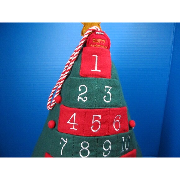 Storehouse Christmas Tree Countdown Plush Large Advent Calendar 16" - Picture 3 of 10